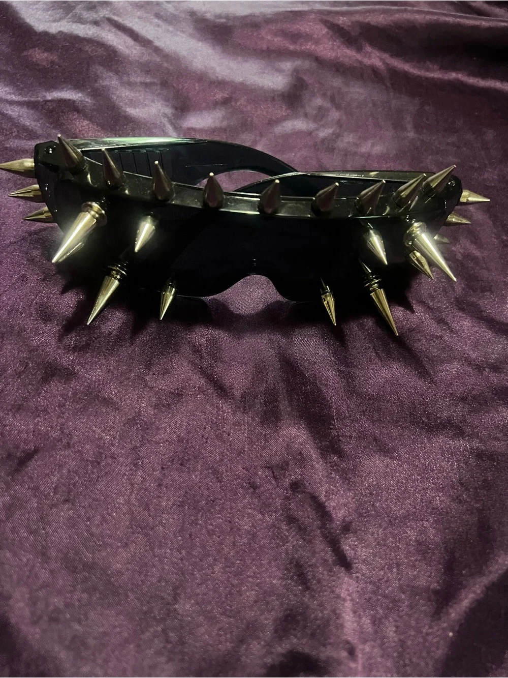 Black Spike Shield Sunglasses
